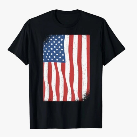 Retro Vintage American Flag Fourth Of July Flag Memorial Day T-Shirt - Picture 1 of 3